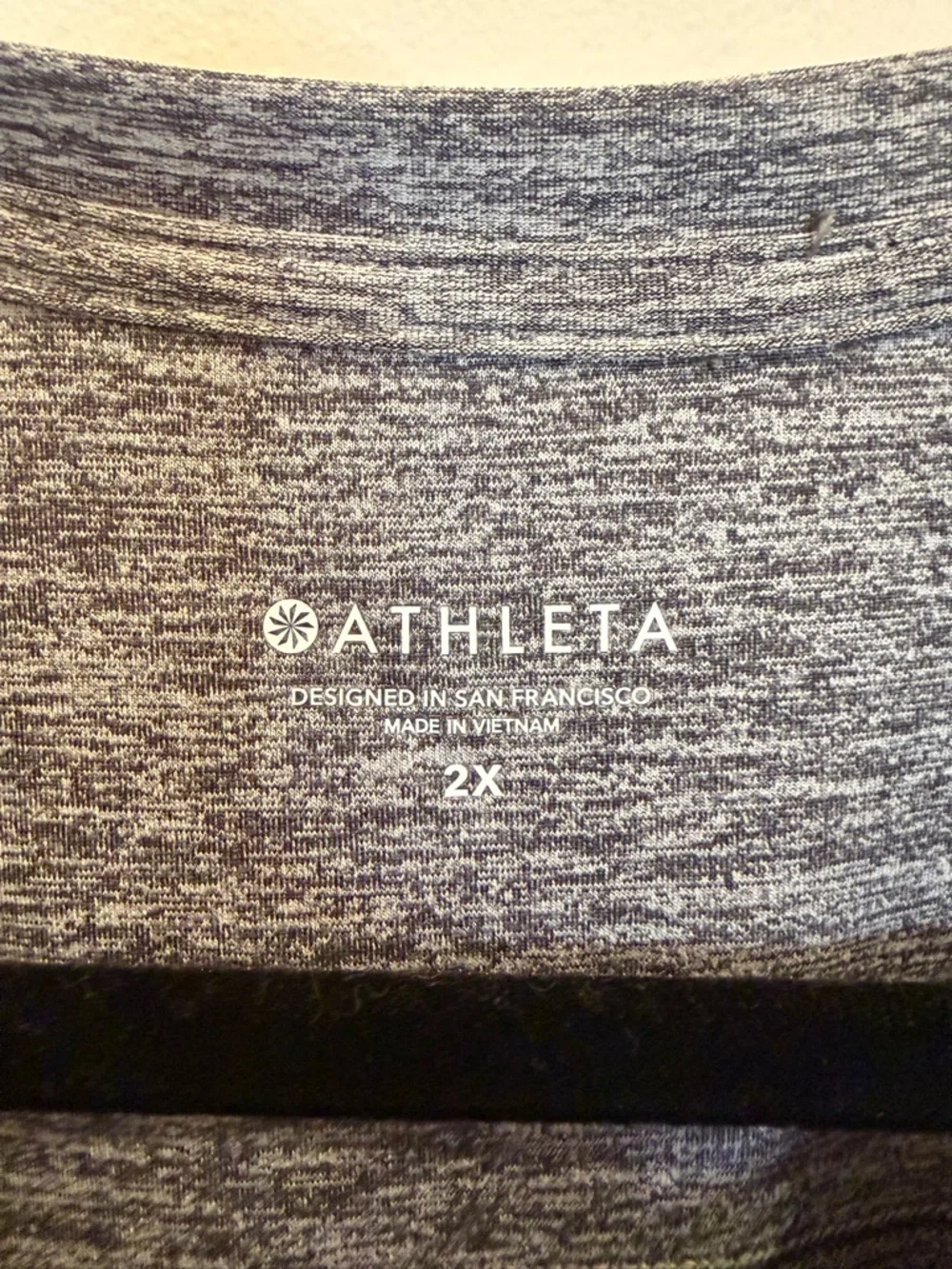 Athleta Heather Gray Muscle Tank with Wide Arm Openings - Picture 3 of 4